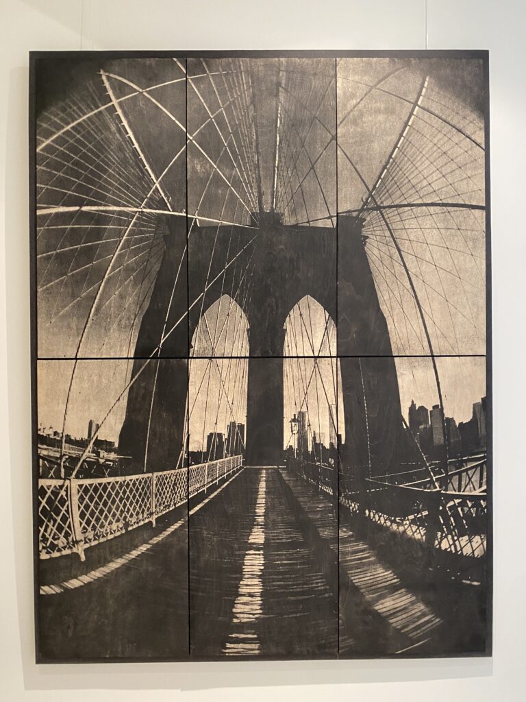 Paperlithographyonwood-BrooklynBridge